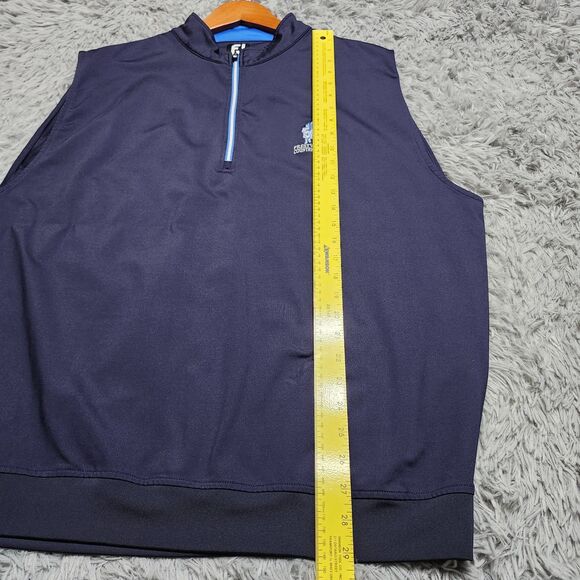 FootJoy Prestwick Country Club Vest Mens XL Blue Sleeveless Golf Pullover FJ - Picture 8 of 11